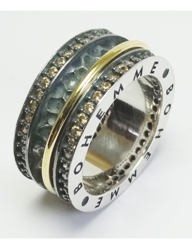 Anillo plata y oro laminado...