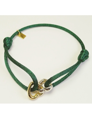 Pulsera corazones verde